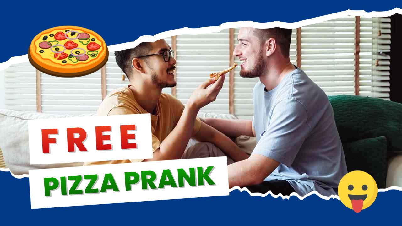 Free Pizza Joke Fun Prank YouTube Thumbnail Template