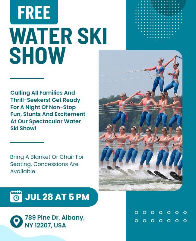 Free Water Ski Show Flyer Template