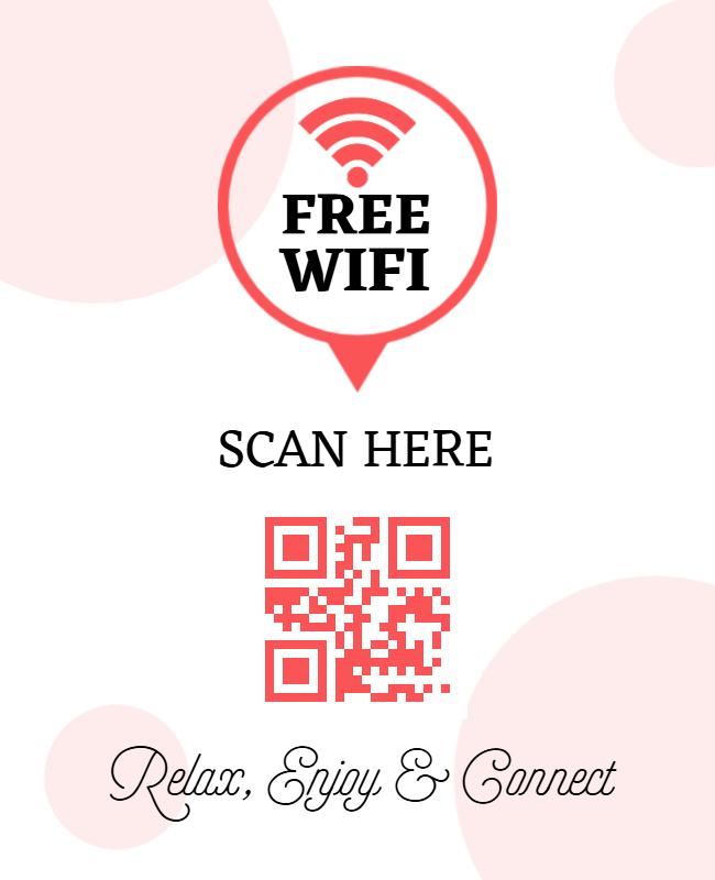 Free Wifi Access QR Code Flyer Template