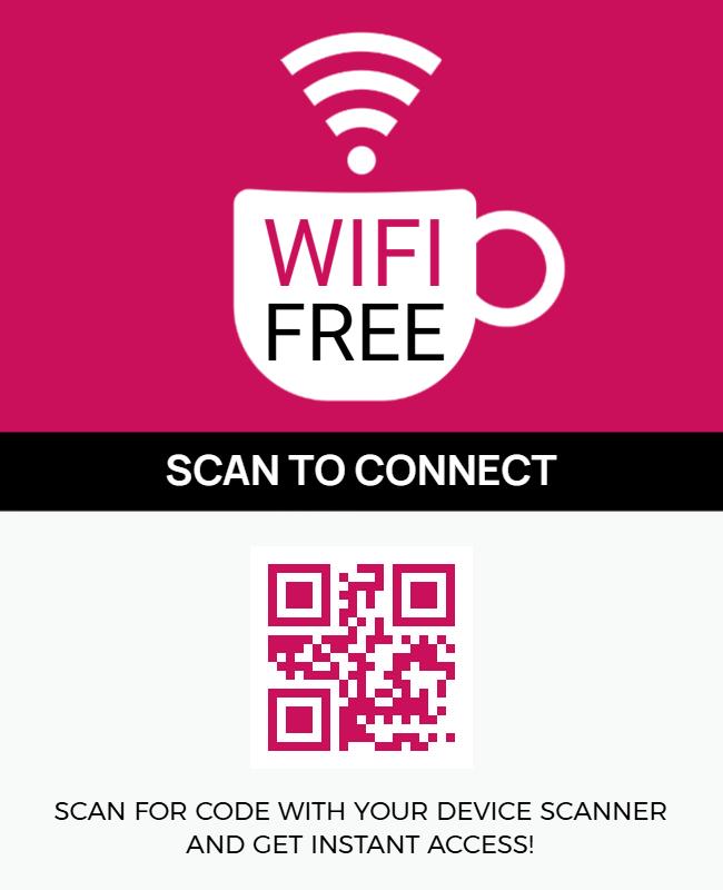 Free Wifi QR Code Access Flyer Template