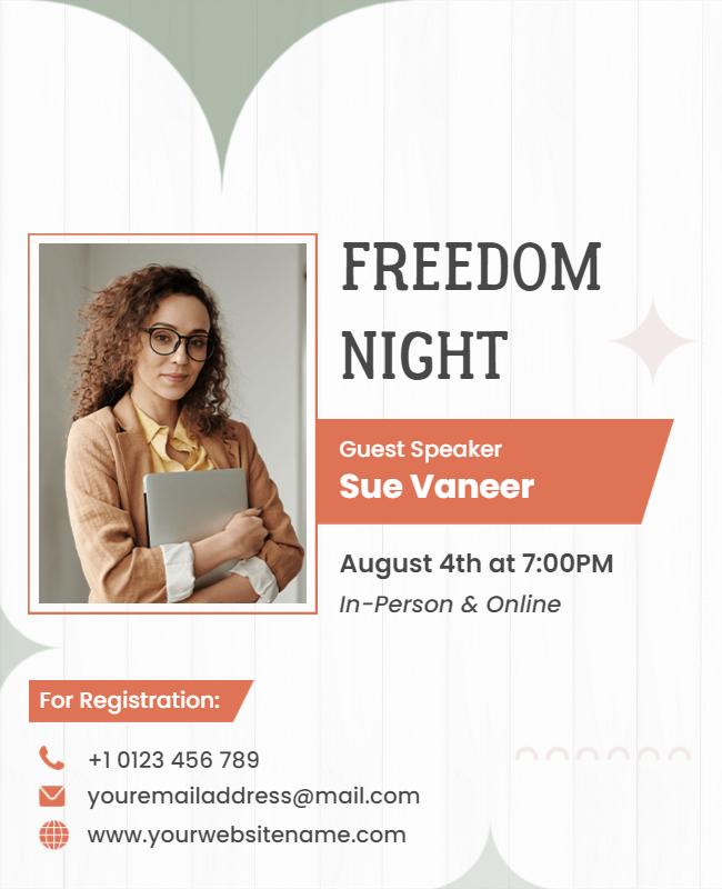 Freedom Night Guest Speaker Event Flyer Template