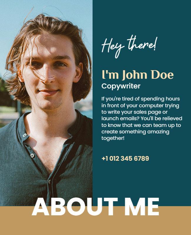 Freelance Copywriter Introduction Flyer Template