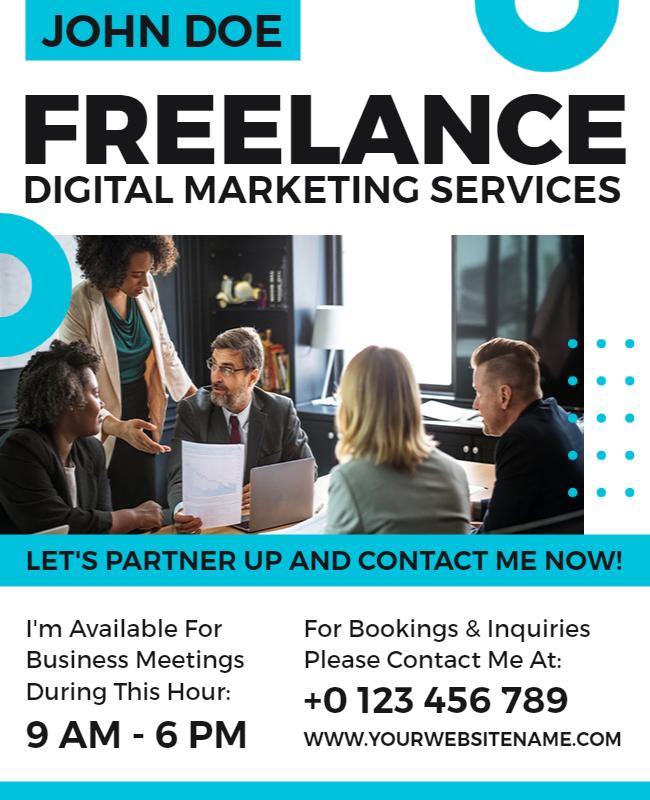 Freelance Digital Marketing Services Flyer Template