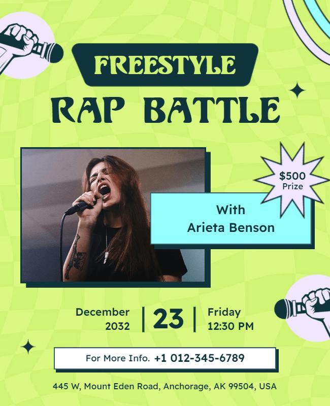 Freestyle Rap Battle Event Flyer Template