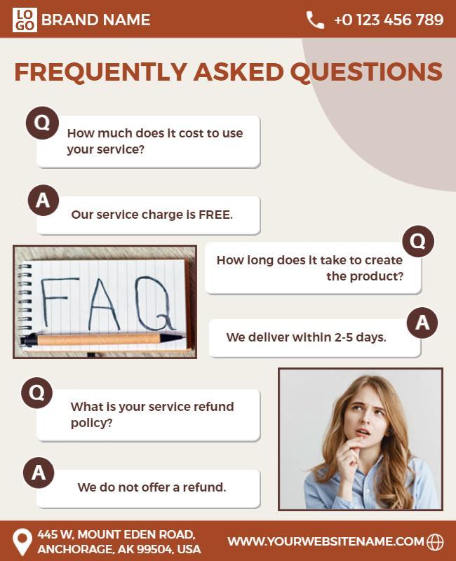 Frequently Asked Questions Information Flyer Template