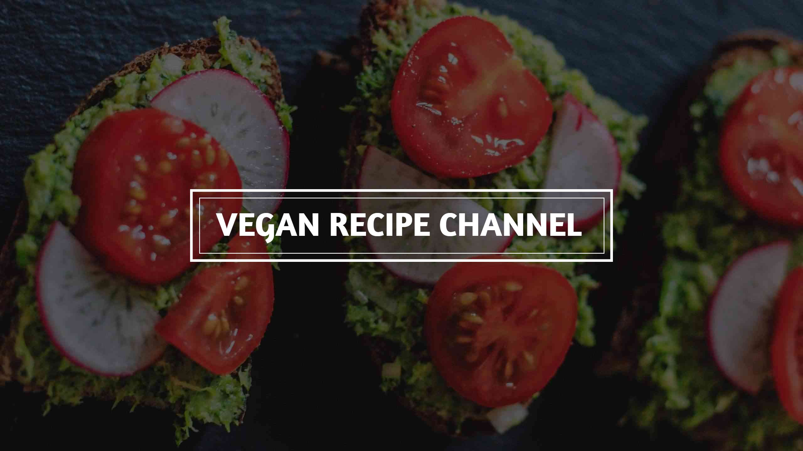 Fresh and Colorful Vegan Recipe Channel YouTube Banner Template