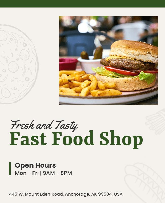 Fresh and Tasty Fast Food Shop Flyer Template