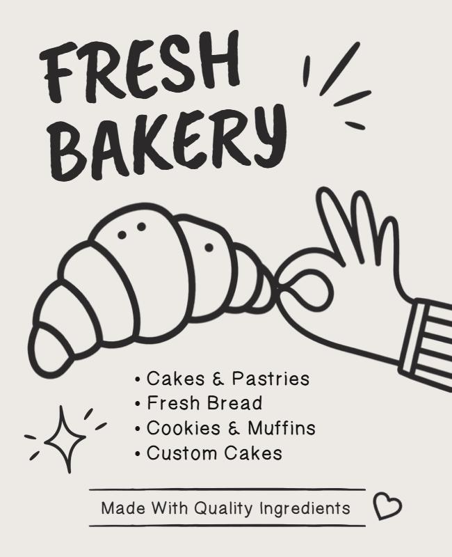 Fresh Bakery Promotion Poster Template