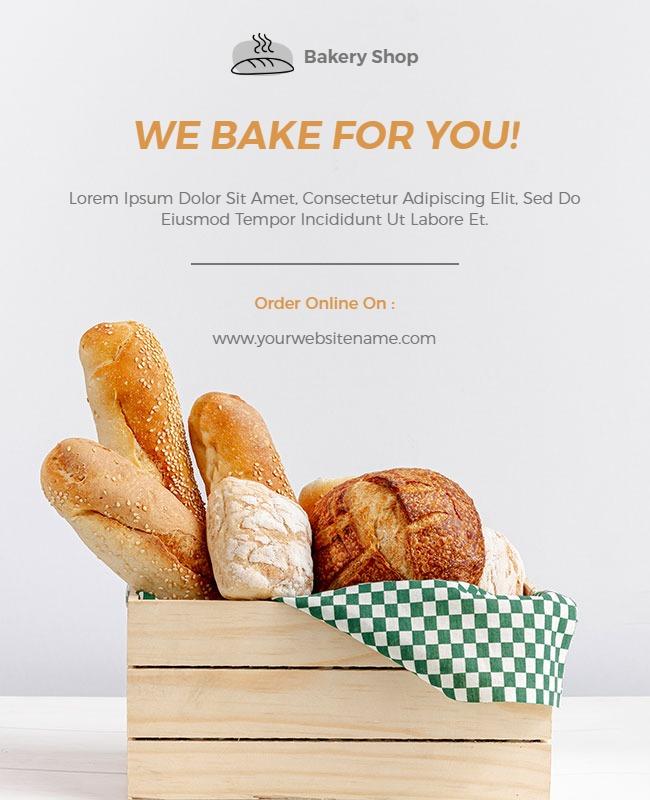 Fresh Bakery Shop Promotion Flyer Template