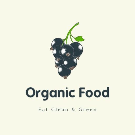 Fresh Black Currants Represent Healthy Organic Food Logo Template