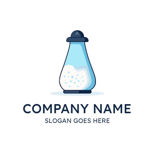 Fresh Blue Design of a Classic Salt Shaker Logo Template