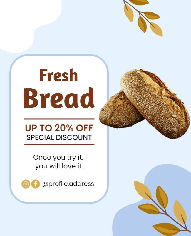 Fresh Bread Special Discount Flyer Template