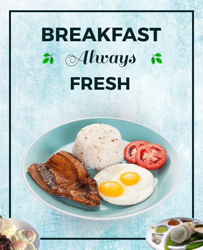 Fresh Breakfast Meal Promotion Flyer Template