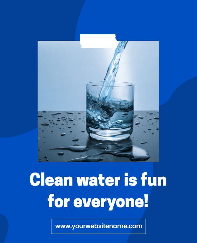 Fresh Clean Water Campaign Awareness Flyer Template