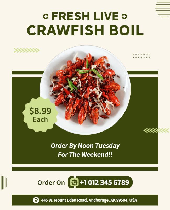 Fresh Crawfish Boil Event Flyer Template