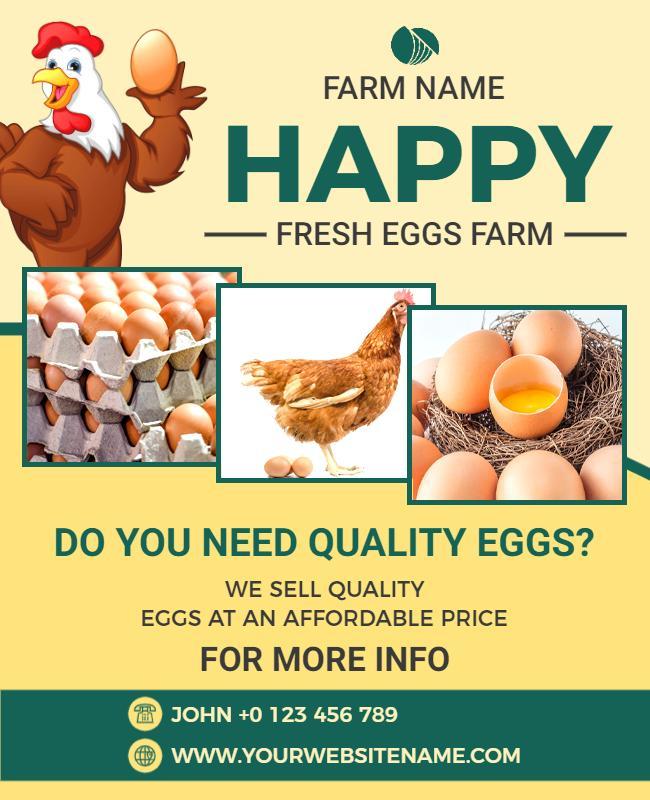 Fresh Eggs Farm Promotional Flyer Template