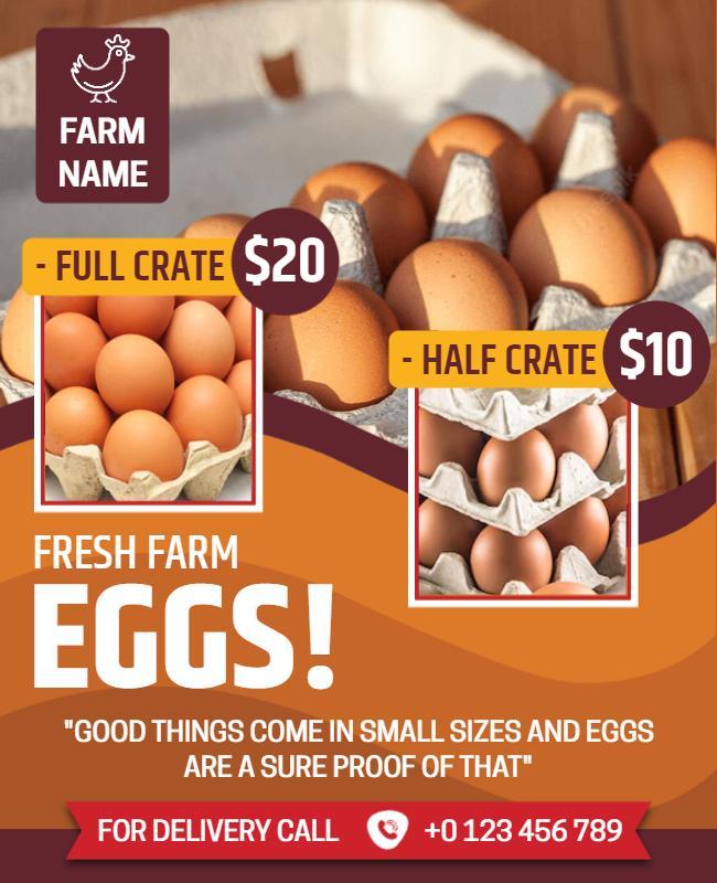 Fresh Farm Eggs Pricing Flyer Template