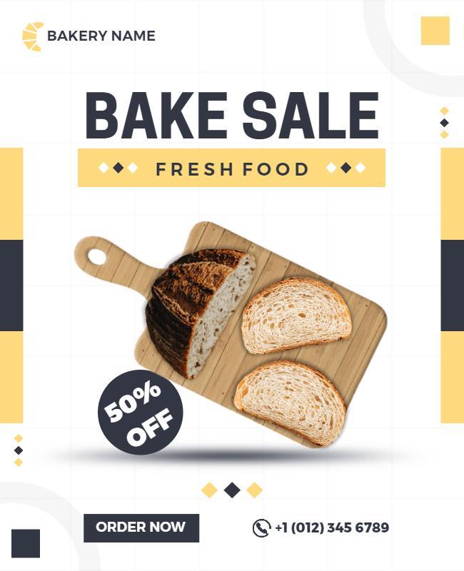 Fresh Food Bake Sale Promotion Flyer Template