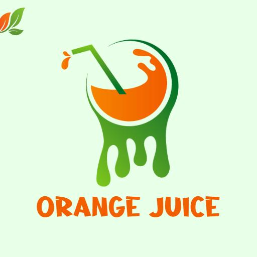 Fresh Green and Orange Splashing Juice Logo Template