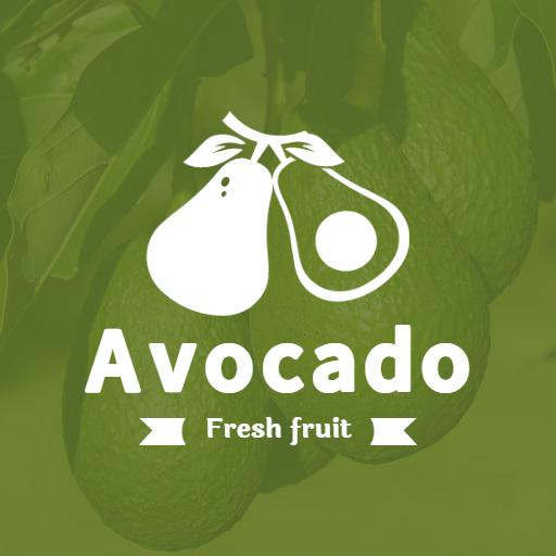 Fresh Green Avocado Design Showcasing Healthy Eating Logo Template