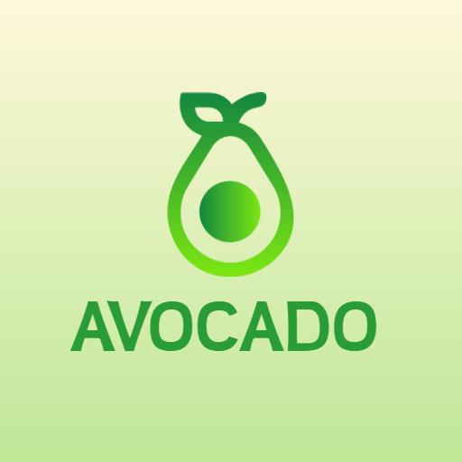 Fresh Green Avocado Design Showcasing Natural Goodness Logo Template