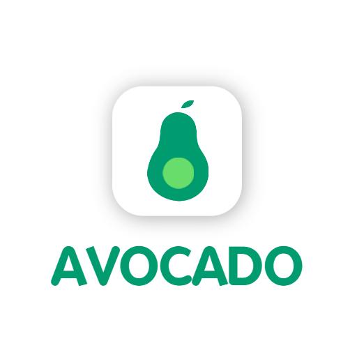 Fresh Green Avocado Icon Representing Healthy Food Logo Template
