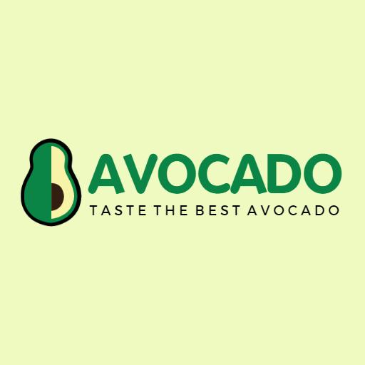 Fresh Green Avocado Symbol Promoting Healthy Eating Logo Template
