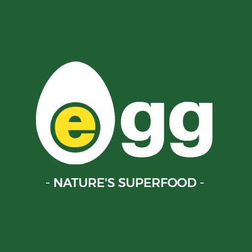 Fresh Green Background Highlighting Healthy Egg Nutrition Logo Template