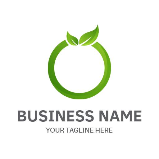Fresh Green Circle Design Highlighting Eco-Friendly Business Logo Template