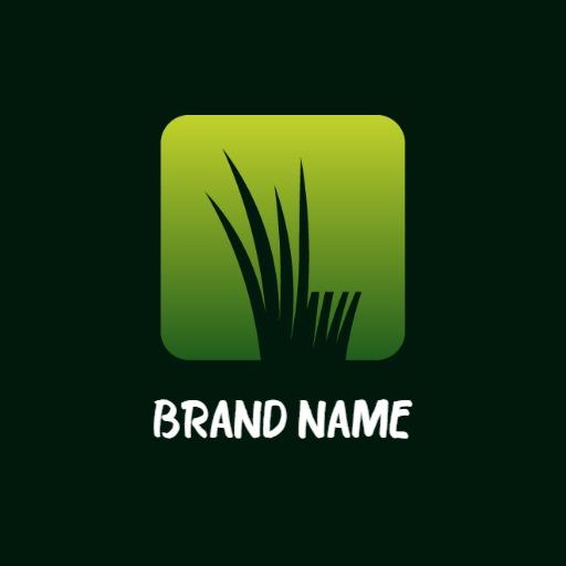 Fresh Green Grass Symbolizing Professional Lawn Care Logo Template