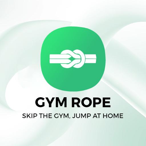 Fresh Green Gym Rope Inspiring At-Home Fitness Logo Template
