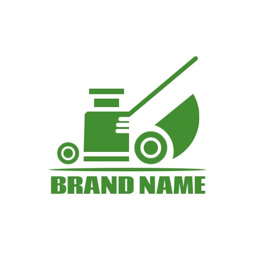 Fresh Green Lawn Mowing Equipment Representing Lawn Care Logo Template