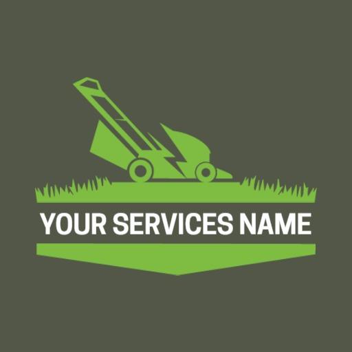 Fresh Green Lawn Mowing Services for Optimal Lawn Care Logo Template