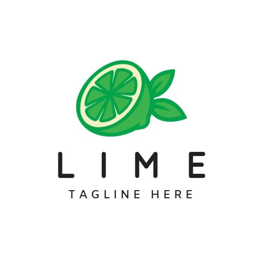 Fresh Green Lime Slice Design for Refreshing Drinks Logo Template
