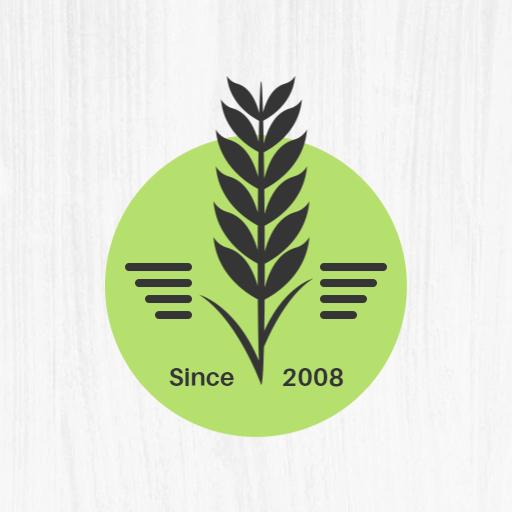 Fresh Green Rice Logo Featuring Nutritious Agricultural Design Logo Template