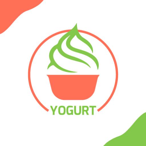 Fresh Green Swirl of Yogurt in a Bowl Logo Template