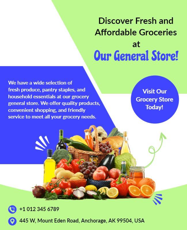 Fresh Grocery Store Promotion Flyer Template