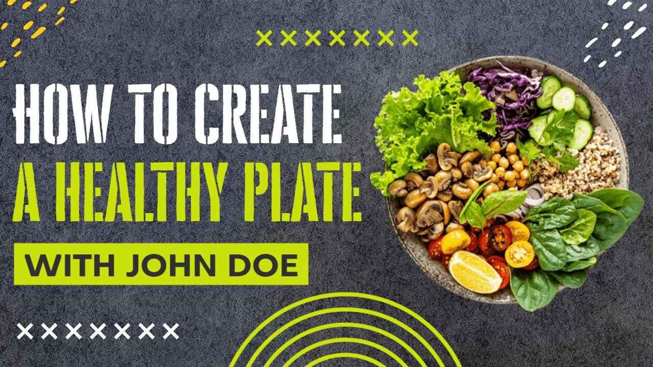 Fresh Healthy Plate Recipe Cooking Channel YouTube Thumbnail Template