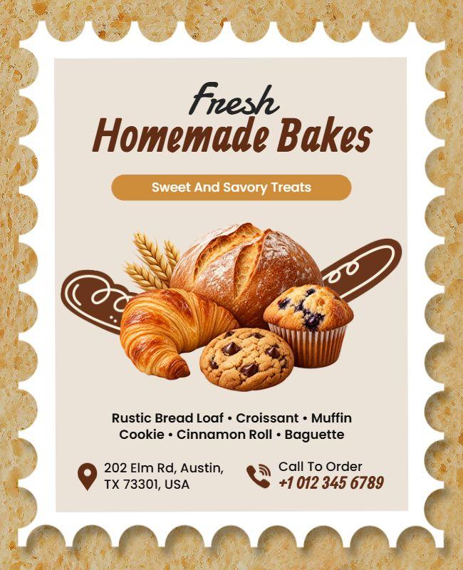 Fresh Homemade Bakes Promotion Flyer Template