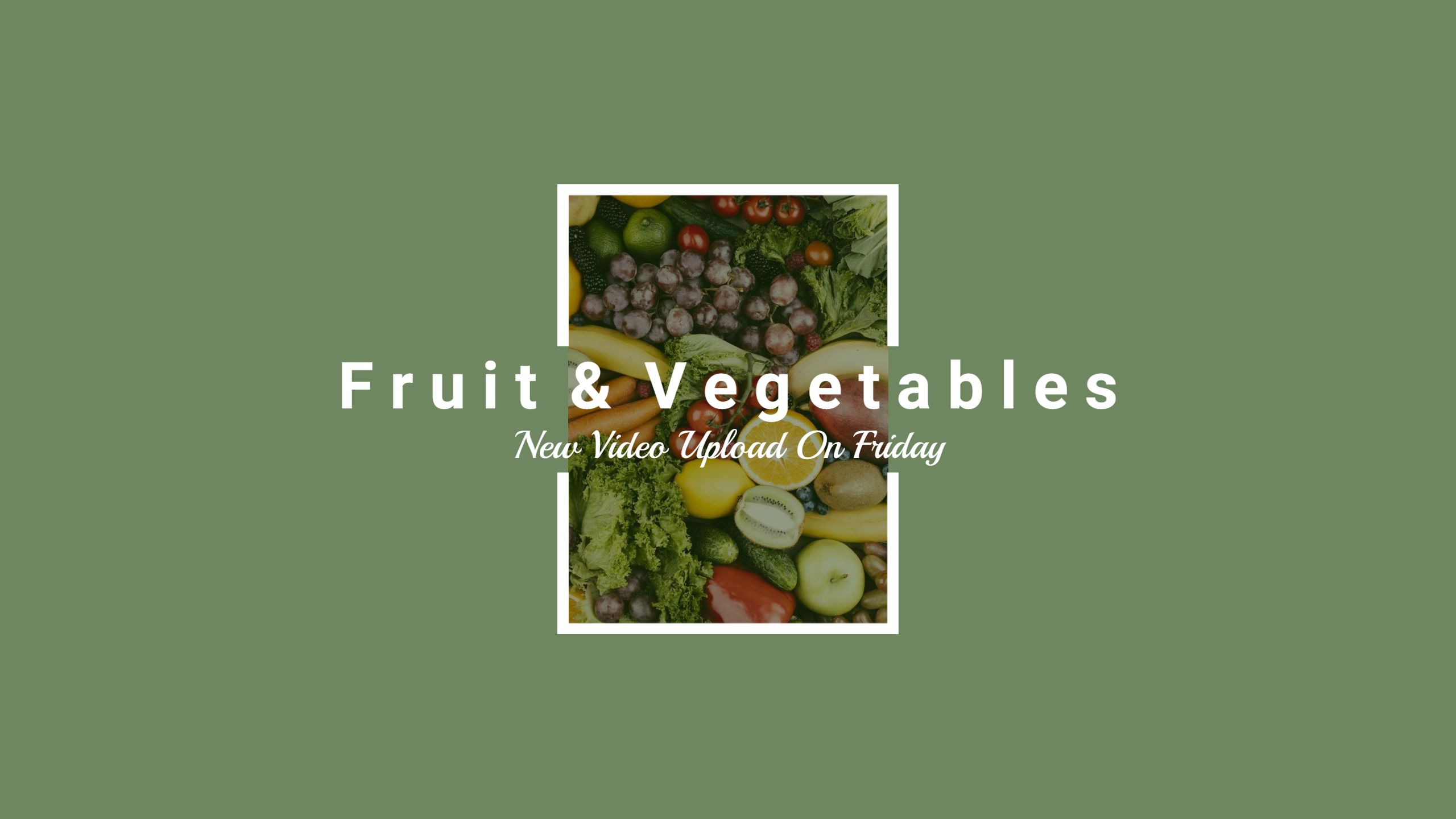 Fresh Ingredients with Green Background YouTube Channel Banner Template