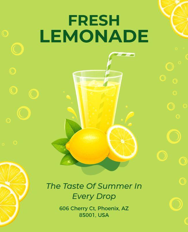 Fresh Lemonade Promotional Poster Template