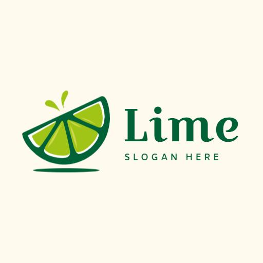 Fresh Lime Slice Illustrating Healthy Lifestyle Logo Template