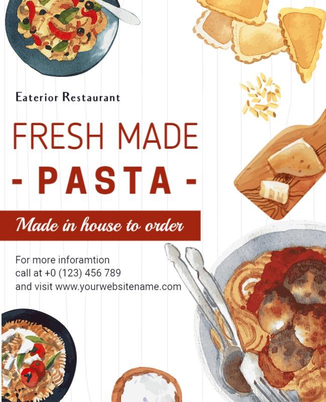 Fresh Made Pasta Restaurant Flyer Template