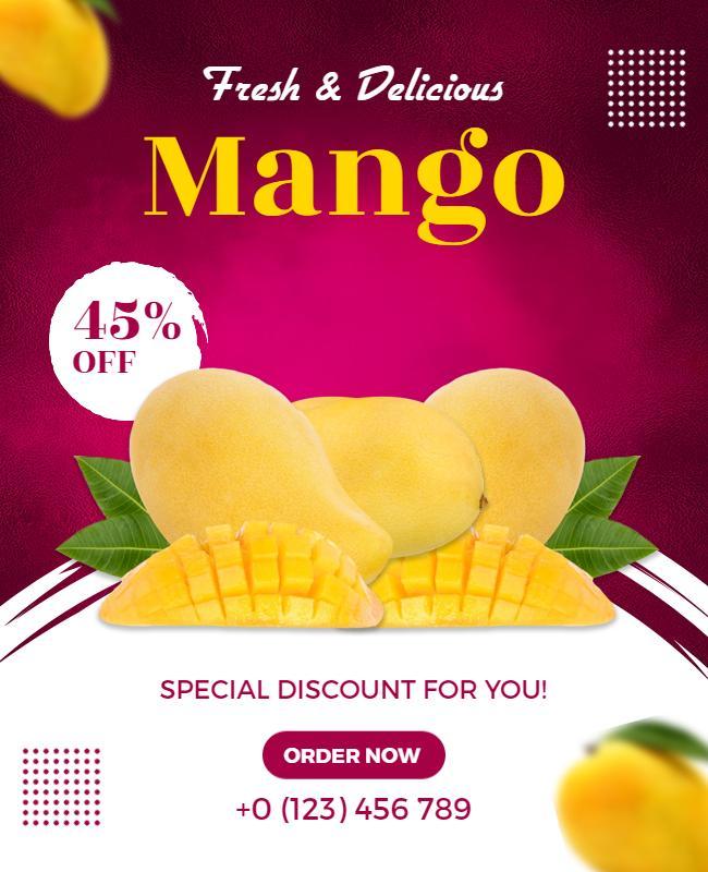 Fresh Mango Special Discount Flyer Template