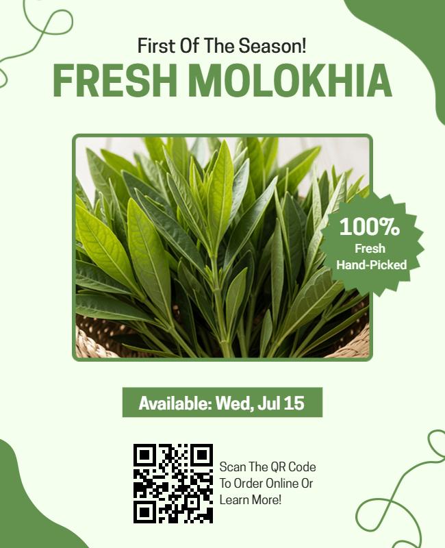 Fresh Molokhia Produce Promotion Flyer Template