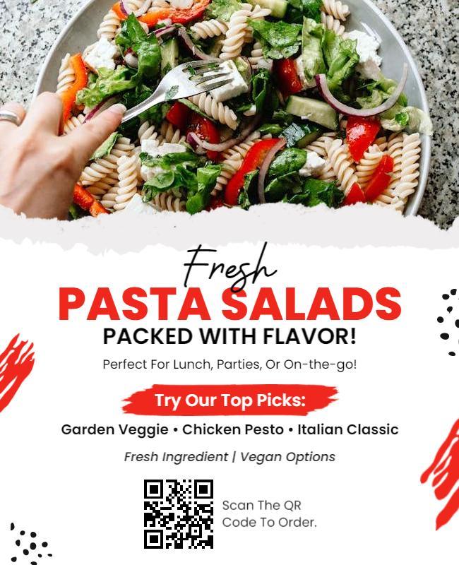 Fresh Pasta Salad Promotion Flyer Template