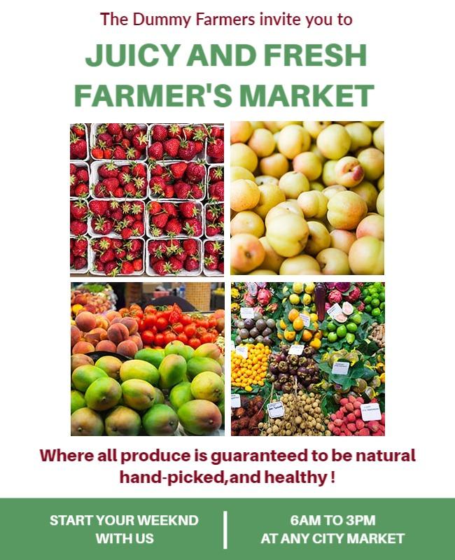 Fresh Produce Farmers Market Flyer Template