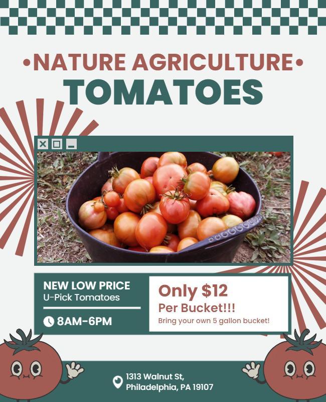 Fresh U Pick Tomato Farm Flyer Template