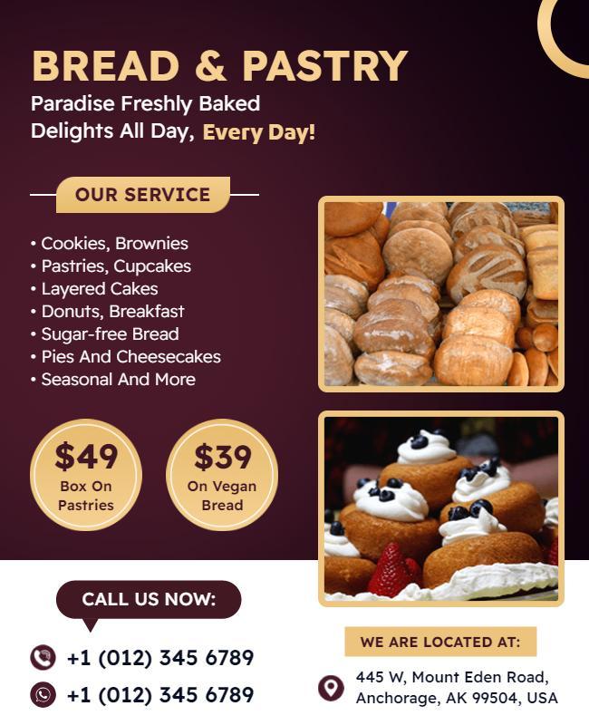 Freshly Baked Bakery Promotion Flyer Template