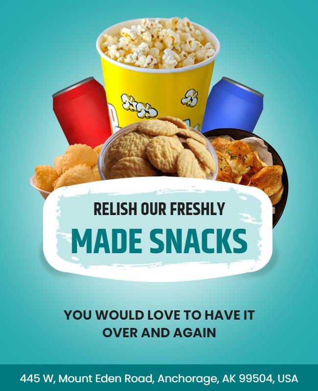 Freshly Made Snacks Promotional Flyer Template